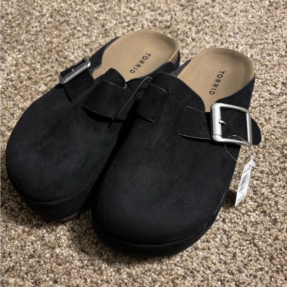 Torrid Black Buckle Platform Clog